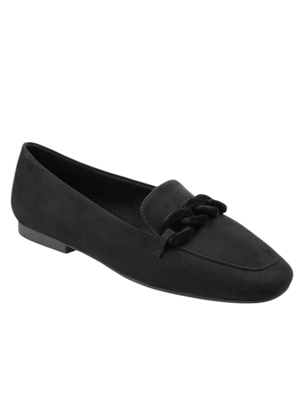 NWT Journee Collection Comfort Foam Slip On Square Toe Loafer Flats BLACK Sz 10